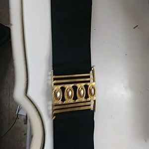 Black and gold belt